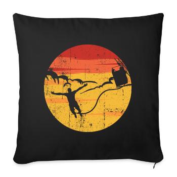 Sunset Kite Surf Silhouette - Sofa pillowcase 17,3'' x 17,3'' (45 x 45 cm) - black - Front