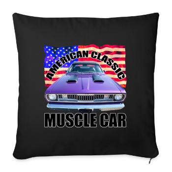 American Classic Muscle Car R6Z - Sofa pillowcase 17,3'' x 17,3'' (45 x 45 cm) - black - Front