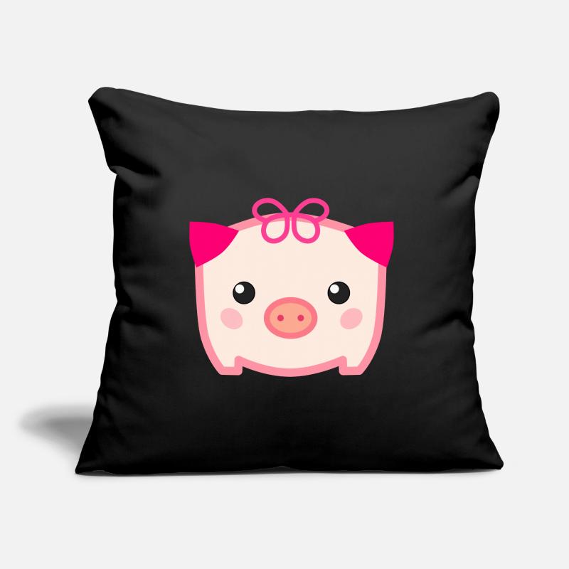 Cochon mignon Kawaii Housse de coussin décorative 45 x 45 cm