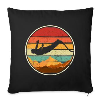 Cercle de plongée au sommet du coucher du soleil - Housse de coussin décorative 45 x 45 cm - noir - Devant