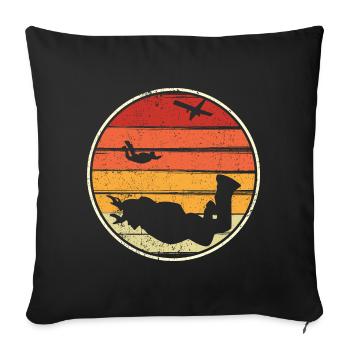 Sunset Silhouette Surf Circle - Sofa pillowcase 17,3'' x 17,3'' (45 x 45 cm) - black - Front