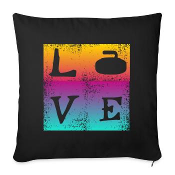 Dear Curling - Sofa pillowcase 17,3'' x 17,3'' (45 x 45 cm) - black - Front