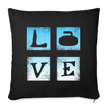Dear Curling - Sofa pillowcase 17,3'' x 17,3'' (45 x 45 cm) - black - Front