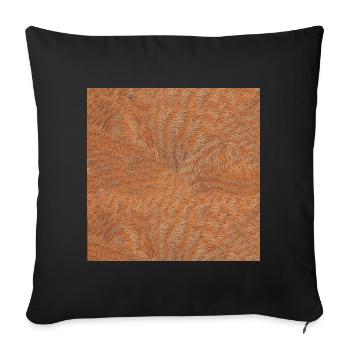 Katzen Fell gestromt, closing - Sofakissenbezug 45 x 45 cm - Schwarz - Vorne