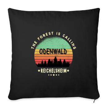 Reichelsheim Odenwald Design - Sofa pillowcase 17,3'' x 17,3'' (45 x 45 cm) - black - Front