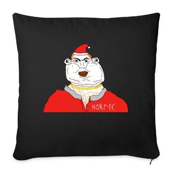 norf fc santa no text - Sofa pillowcase 17,3'' x 17,3'' (45 x 45 cm) - black - Front