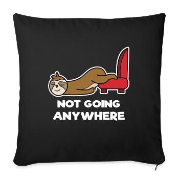 Animal Sloth Tired Lazy Jungle Déclaration - Housse de coussin décorative 45 x 45 cm - noir - Devant