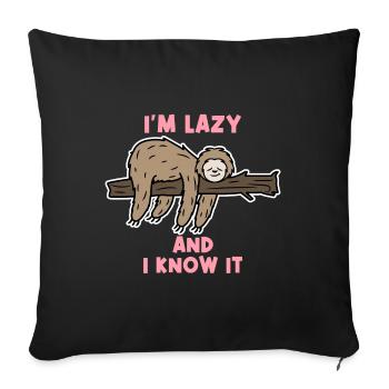 Animal Sleeping Statement Paresseux habitants de la jungle - Housse de coussin décorative 45 x 45 cm - noir - Devant