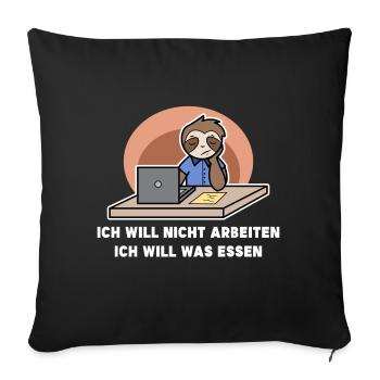 Déclaration de paresseux effrayant Animal Jungle Dweller - Housse de coussin décorative 45 x 45 cm - noir - Devant