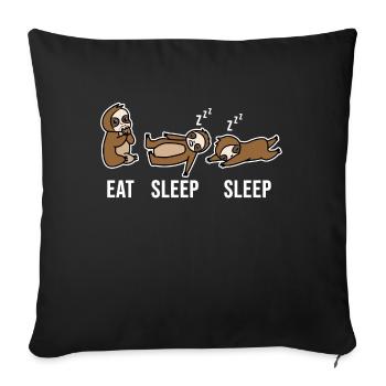 Relax Dormir paresseux disant Mammifère de la jungle - Housse de coussin décorative 45 x 45 cm - noir - Devant
