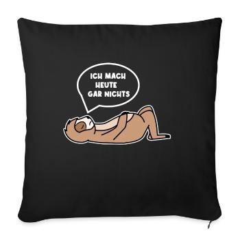 Sloth Lazy Animal Jungle Dweller Statement Zoo - Sofa pillowcase 17,3'' x 17,3'' (45 x 45 cm) - black - Front