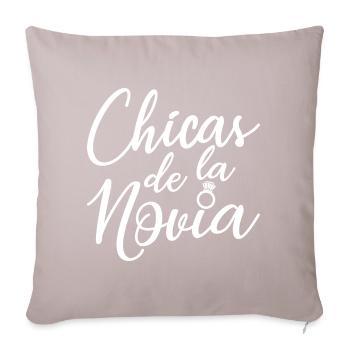 Chicas de la Novia Bridesmaid Team Bride Wedding - Sofa pillowcase 17,3'' x 17,3'' (45 x 45 cm) - light taupe - Front