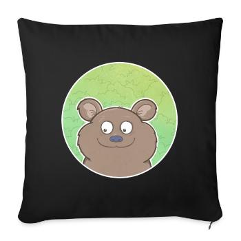 Bear - Sofa pillowcase 17,3'' x 17,3'' (45 x 45 cm) - black - Front