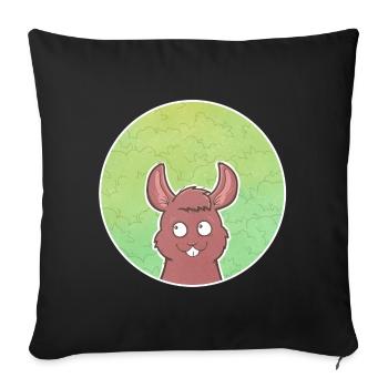 Squirrel - Sofa pillowcase 17,3'' x 17,3'' (45 x 45 cm) - black - Front