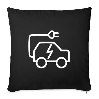 Les voitures électriques - Housse de coussin décorative 45 x 45 cm - noir - Devant