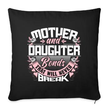 Mother and daughter cohesion gift idea - Sofa pillowcase 17,3'' x 17,3'' (45 x 45 cm) - black - Front