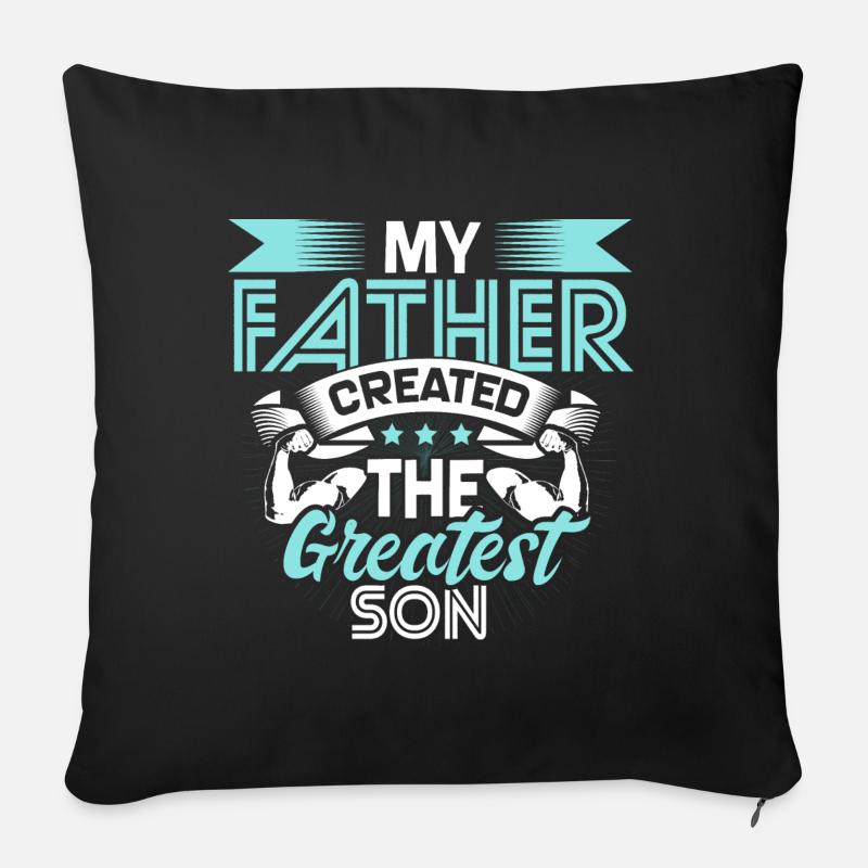 Bester Sohn Geschenk - Sofakissenbezug 45 x 45 cm - Schwarz