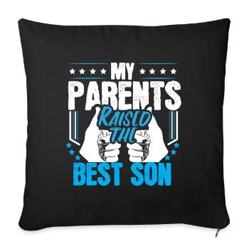 Bester Sohn Junge Geschenk - Sofakissenbezug 45 x 45 cm - Schwarz - Vorne