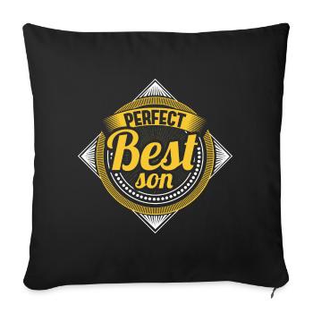 Bester Sohn Mutter Geschenk - Sofakissenbezug 45 x 45 cm - Schwarz - Vorne