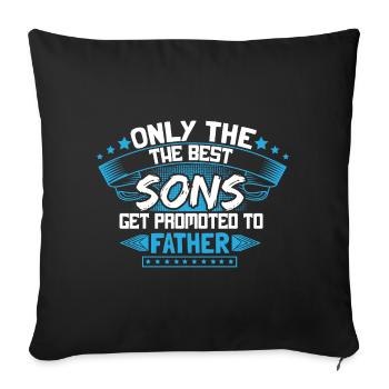 Son Birthday Gift Idea - Sofa pillowcase 17,3'' x 17,3'' (45 x 45 cm) - black - Front