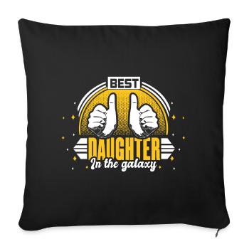 Best Daughter Father Cute Gift - Sofa pillowcase 17,3'' x 17,3'' (45 x 45 cm) - black - Front