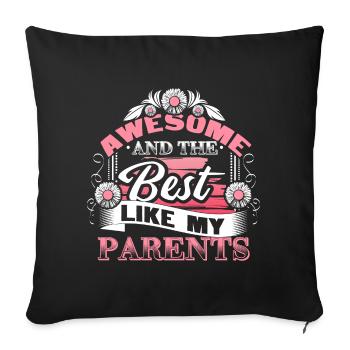 Best daughter family Süß - Sofa pillowcase 17,3'' x 17,3'' (45 x 45 cm) - black - Front