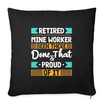 Mineur Occupation Exploitation minière - Housse de coussin décorative 45 x 45 cm - noir - Devant