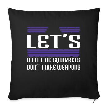 Cadeau Funky Enfant Anti Guerre Anniversaire Cadeau Idée - Housse de coussin décorative 45 x 45 cm - noir - Devant