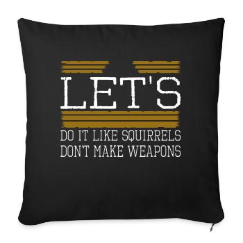 present idea heart hippie flower power - Sofa pillowcase 17,3'' x 17,3'' (45 x 45 cm) - black - Front