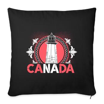 Canada Maple Leaf - Sofa pillowcase 17,3'' x 17,3'' (45 x 45 cm) - black - Front