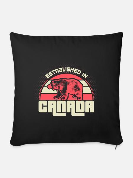 Kanada Kanadier Flagge - Sofakissenbezug 45 x 45 cm - Schwarz