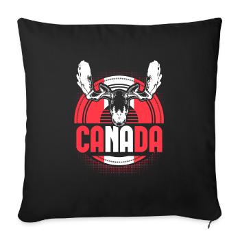 Cadeau d’origine acéricole du Canada - Housse de coussin décorative 45 x 45 cm - noir - Devant