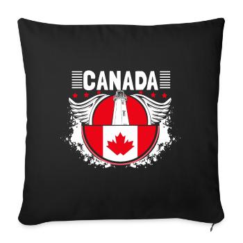 Canada Elk Country - Sofa pillowcase 17,3'' x 17,3'' (45 x 45 cm) - black - Front