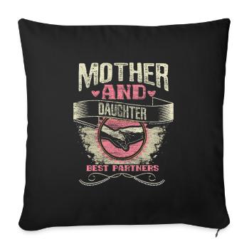 Mother Daughter Best Friends Parents - Sofa pillowcase 17,3'' x 17,3'' (45 x 45 cm) - black - Front