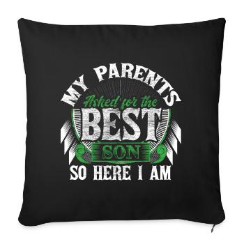 Meilleurs fils fils - Housse de coussin décorative 45 x 45 cm - noir - Devant