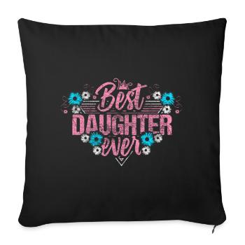 Fille Mère Fille - Housse de coussin décorative 45 x 45 cm - noir - Devant