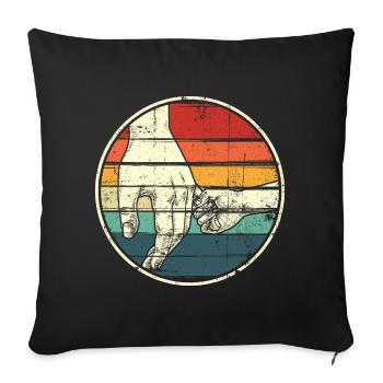 Holding Hands Rainbow Circle - Sofa pillowcase 17,3'' x 17,3'' (45 x 45 cm) - black - Front