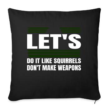 Cadeau de contre-culture anti-guerre de la paix - Housse de coussin décorative 45 x 45 cm - noir - Devant