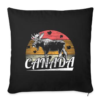 Canada Snow Nation Gift - Sofa pillowcase 17,3'' x 17,3'' (45 x 45 cm) - black - Front