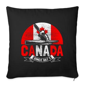 Canada Elk Pride Gift - Sofa pillowcase 17,3'' x 17,3'' (45 x 45 cm) - black - Front