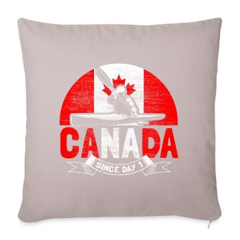 Cadeau de la fierté wapiti du Canada - Housse de coussin décorative 45 x 45 cm - taupe clair - Devant