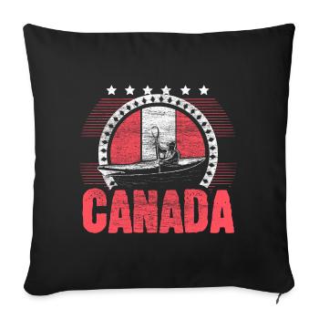 Canada Country of Birth Gift - Sofa pillowcase 17,3'' x 17,3'' (45 x 45 cm) - black - Front