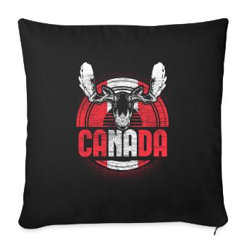 Canada Maple Flag Gift Idea - Sofa pillowcase 17,3'' x 17,3'' (45 x 45 cm) - black - Front