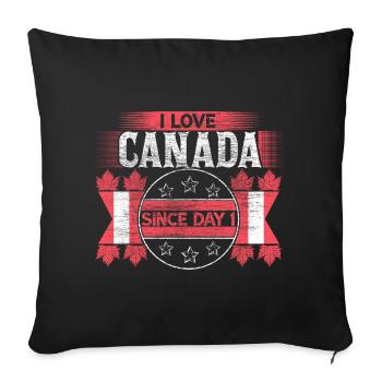 Canada Snow Origin Gift Idea - Sofa pillowcase 17,3'' x 17,3'' (45 x 45 cm) - black - Front