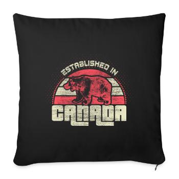 Canada Maple Origin - Sofa pillowcase 17,3'' x 17,3'' (45 x 45 cm) - black - Front