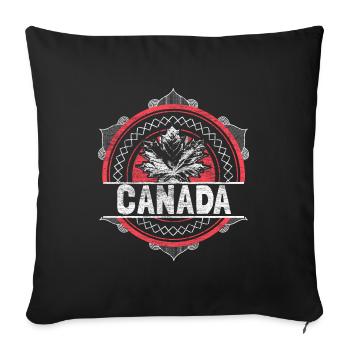 Canada Elk State - Sofa pillowcase 17,3'' x 17,3'' (45 x 45 cm) - black - Front