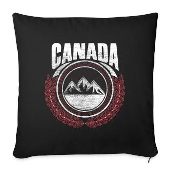 Canada Elk Origin Gift - Sofa pillowcase 17,3'' x 17,3'' (45 x 45 cm) - black - Front