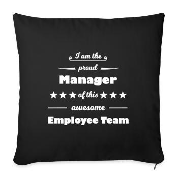 The Manager - Sofa pillowcase 17,3'' x 17,3'' (45 x 45 cm) - black - Front