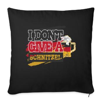 I Don't Give A Schnitzel Deutsches Bier Wurst - Sofakissenbezug 45 x 45 cm - Schwarz - Vorne