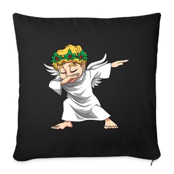 Christkind Weihnacht für Männer, Frauen und - Sofakissenbezug 45 x 45 cm - Schwarz - Vorne